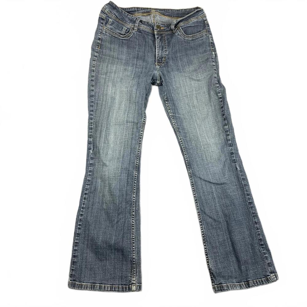 Stylish Riders by Lee Womens Size 8 Flare Blue Denim Jeans READ